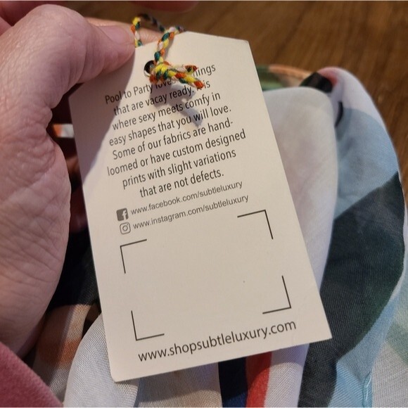 Subtle luxury pool to party multi wear sarong or swim cover up. OS - Picture 6 of 8